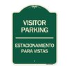 Signmission Bilingual Reserved Parking Visitor Parking Estacionamiento Para Visitas Aluminum, A-DES-G-1824-24299 A-DES-G-1824-24299